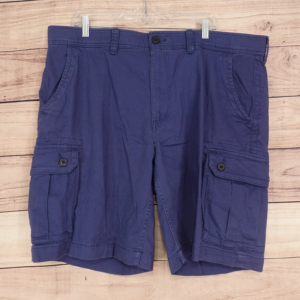 The Foundry Supply Co Shorts Mens 42 Blue Cargo Cotton Stretch 10 Inseam Casual